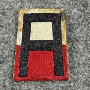 WW2 Era US First Army Cut Edge Embroidered Patch Used OFAK Rare Vintage Red